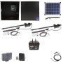 Nice Apollo 816 Dual Linear Actuator Swing Gate Opener Package with 310 Control Board, 20W Solar Panel, and 75 Ah Battery