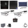 Nice Apollo 816 Dual Linear Actuator Swing Gate Opener Package with 310 Control Board, 30W Solar Panel, and 35 Ah Battery