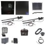 Nice Apollo 816 Dual Linear Actuator Swing Gate Opener Complete Package with 310 Control Board, 10W Solar Panel, and 35 Ah Battery