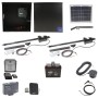 Nice Apollo 816 Dual Linear Actuator Swing Gate Opener Complete Package with 310 Control Board, 10W Solar Panel, and 35 Ah Battery