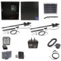 Nice Apollo 816 Dual Linear Actuator Swing Gate Opener Complete Package with 310 Control Board, 10W Solar Panel, and 75 Ah Battery