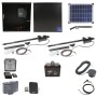 Nice Apollo 816 Dual Linear Actuator Swing Gate Complete Opener Package with 310 Control Board, 20W Solar Panel, and 35 Ah Battery