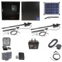Nice Apollo 816 Dual Linear Actuator Swing Gate Complete Opener Package with 310 Control Board, 20W Solar Panel, and 75 Ah Battery