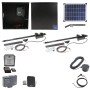 Nice Apollo 816 Dual Linear Actuator Swing Gate Opener Complete Package with 310 Control Board and 20W Solar Panel 