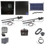 Nice Apollo 816 Dual Linear Actuator Swing Gate Opener Complete Package with 310 Control Board, 30W Solar Panel, and 35 Ah Battery