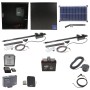 Nice Apollo 816 Dual Linear Actuator Swing Gate Opener Complete Package with 310 Control Board, 30W Solar Panel, and 35 Ah Battery