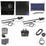 Nice Apollo 816 Dual Linear Actuator Swing Gate Opener Complete Package with 310 Control Board, 30W Solar Panel, and 75 Ah Battery