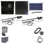 Nice Apollo 816 Dual Linear Actuator Swing Gate Opener Complete Package with 310 Control Board and 30W Solar Panel 