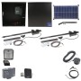 Nice Apollo 816 Dual Linear Actuator Swing Gate Opener Complete Package with 310 Control Board and 30W Solar Panel 