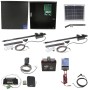 Nice Apollo Apollo 1600 Dual Arm Swing Gate Opener Package with 636 Control Board, 10W Solar Panel, and 35 Ah Battery