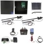 Nice Apollo 1600 Dual Arm Swing Gate Opener Package with 636 Control Board, 10W Solar Panel, and 75 Ah Battery