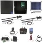 Nice Apollo 1600 Dual Arm Swing Gate Opener Package with 636 Control Board, 20W Solar Panel, and 75 Ah Battery