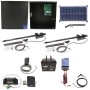 Nice Apollo 1600 Dual Arm Swing Gate Opener Package with 636 Control Board, 30W Solar Panel, and 75 Ah Battery