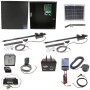 Nice Apollo 1600 Dual Arm Swing Gate Opener Complete Package with 636 Control Board, 10W Solar Panel, and 75 Ah Battery