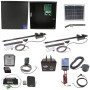 Nice Apollo 1600 Dual Arm Swing Gate Opener Complete Package with 636 Control Board, 10W Solar Panel, and 75 Ah Battery