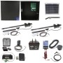 Nice Apollo 1600 Dual Arm Swing Gate Opener Complete Package with 636 Control Board, 10W Solar Panel, and 75 Ah Battery