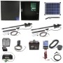 Nice Apollo Apollo 1600 Dual Arm Swing Gate Opener Package  with 636 Control Board, 20W Solar Panel, and 35 Ah Battery
