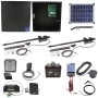 Nice Apollo Apollo 1600 Dual Arm Swing Gate Opener Package  with 636 Control Board, 20W Solar Panel, and 35 Ah Battery