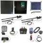 Nice Apollo 1600 Dual Arm Swing Gate Opener Complete Package with 636 Control Board, 20W Solar Panel, and 75 Ah Battery