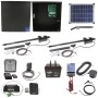 Nice Apollo 1600 Dual Arm Swing Gate Opener Complete Package with 636 Control Board, 20W Solar Panel, and 75 Ah Battery