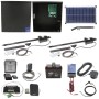 Nice Apollo Apollo 1600 Dual Arm Swing Gate Opener Package  with 636 Control Board, 30W Solar Panel, and 35 Ah Battery