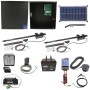 Nice Apollo 1600 Dual Arm Swing Gate Opener Complete Package with 636 Control Board, 30W Solar Panel, and 75 Ah Battery