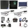 Nice Apollo 1600 Dual Arm Swing Gate Opener Complete Package with 636 Control Board, 30W Solar Panel, and 75 Ah Battery