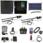 Nice Apollo 1600 Dual Arm Swing Gate Opener Complete Package with 636 Control Board, 30W Solar Panel, and 75 Ah Battery