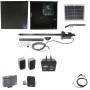Nice Apollo 1501 Single Arm Swing Gate Opener Package with 1050 Control Board, 10W Solar Panel, and 75 Ah Battery 