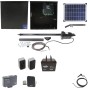 Nice Apollo 1501 Single Arm Swing Gate Opener Package with 1050 Control Board, 20W Solar Panel, and 75 Ah Battery 