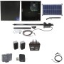 Nice Apollo 1501 Single Arm Swing Gate Opener Package with 1050 Control Board, 30W Solar Panel, and 75 Ah Battery 
