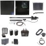 Nice Apollo 1501 Single Arm Swing Gate Opener Complete Package with 1050 Control Board, 10W Solar Panel, and 75 Ah Battery 