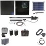 Nice Apollo 1051 Single Arm Swing Gate Opener Complete Package with 1050 Control Board, 20 W Solar Panel, and 35Ah Battery