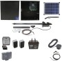 Nice Apollo 1501 Single Arm Swing Gate Opener Complete Package with 1050 Control Board, 20W Solar Panel, and 75 Ah Battery 