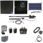 Nice Apollo 1501 Single Arm Swing Gate Opener Complete Package with 1050 Control Board, 30W Solar Panel, and 75 Ah Battery 