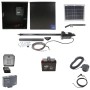 Nice Apollo 816 Linear Actuator Swing Gate Opener Complete Package with 310 Control Board, 10W Solar Panel, and 35 Ah Battery
