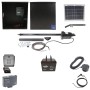 Nice Apollo 816 Linear Actuator Swing Gate Opener Complete Package with 310 Control Board, 10W Solar Panel, and 75 Ah Battery