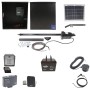 Nice Apollo 816 Linear Actuator Swing Gate Opener Complete Package with 310 Control Board, 10W Solar Panel, and 75 Ah Battery