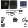 Nice Apollo 816 Linear Actuator Swing Gate Opener Complete Package with 310 Control Board, 20W Solar Panel, and 75 Ah Battery