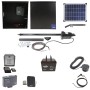 Nice Apollo 816 Linear Actuator Swing Gate Opener Complete Package with 310 Control Board, 20W Solar Panel, and 75 Ah Battery