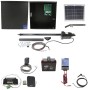 Nice Apollo Apollo 1500 Single Arm Swing Gate Opener Package with 636 Control Board, 10W Solar Panel, and 35 Ah Battery