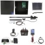 Nice Apollo 1500 Single Arm Swing Gate Opener Package with 636 Control Board, 10W Solar Panel, and 75 Ah Battery