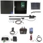 Nice Apollo 1500 Single Arm Swing Gate Opener Package with 636 Control Board, 10W Solar Panel, and 75 Ah Battery