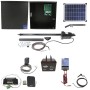 Nice Apollo 1500 Single Arm Swing Gate Opener Package with 636 Control Board, 20W Solar Panel, and 75 Ah Battery