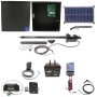 Nice Apollo 1500 Single Arm Swing Gate Opener Package with 636 Control Board, 30W Solar Panel, and 75 Ah Battery