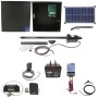 Nice Apollo 1500 Single Arm Swing Gate Opener Package with 636 Control Board, 30W Solar Panel, and 75 Ah Battery