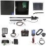 Nice Apollo Apollo 1500 Single Arm Swing Gate Opener Complete Package Kit with 636 Control Board, 10W Solar Panel, and 35 Ah Battery