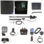 Nice Apollo 1500 Single Arm Swing Gate Opener Complete Package with 636 Control Board, 10W Solar Panel, and 75 Ah Battery
