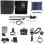 Nice Apollo Apollo 1500 Single Arm Swing Gate Opener Complete Package with 636 Control Board, 20W Solar Panel, and 35 Ah Battery