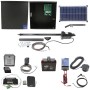 Nice Apollo Apollo 1500 Single Arm Swing Gate Opener Complete Package with 636 Control Board, 30W Solar Panel, and 35 Ah Battery